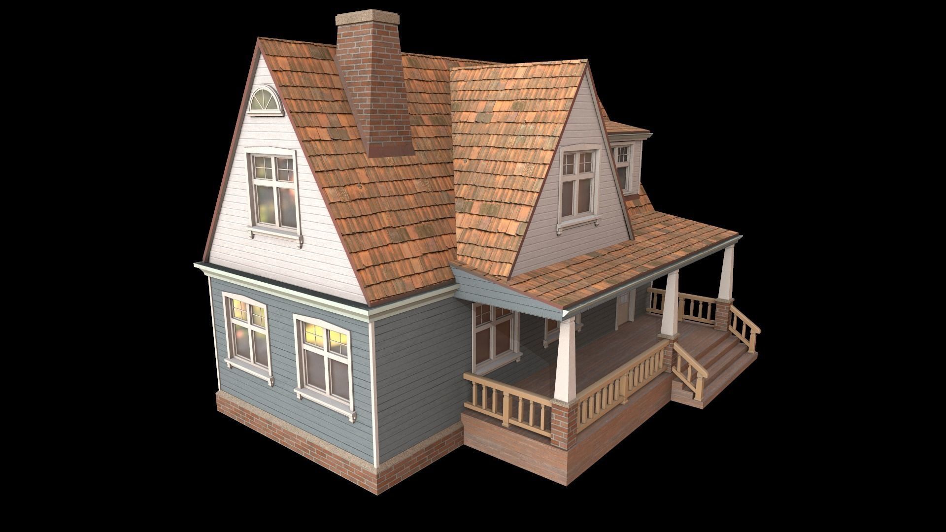 house Low-poly 3D model_5