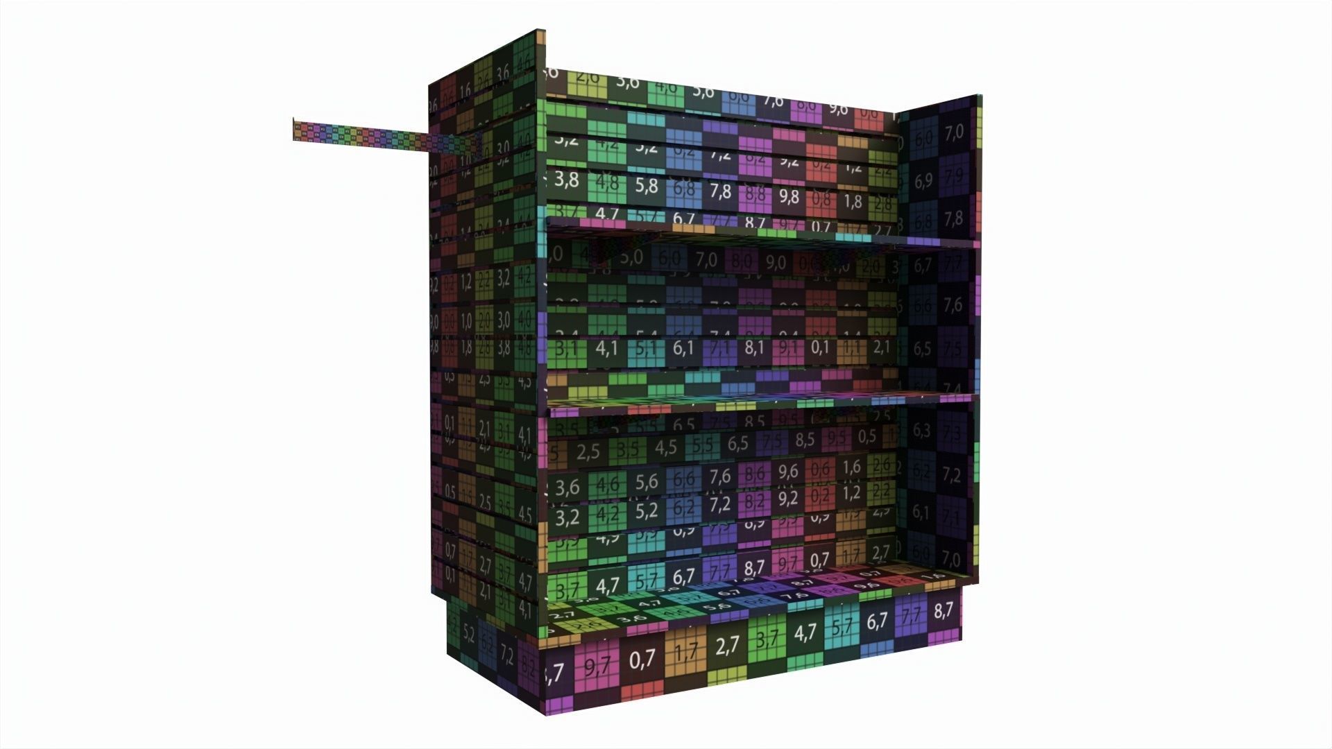 Store Shelf Rack Merchandiser 3D model_6