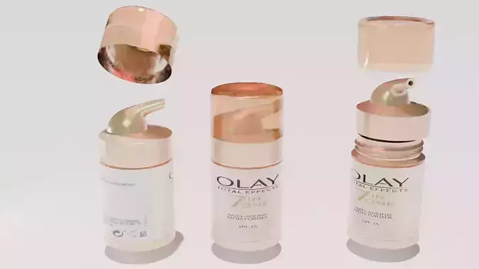 Olay Total Effects Face Cream Low-poly 3D model