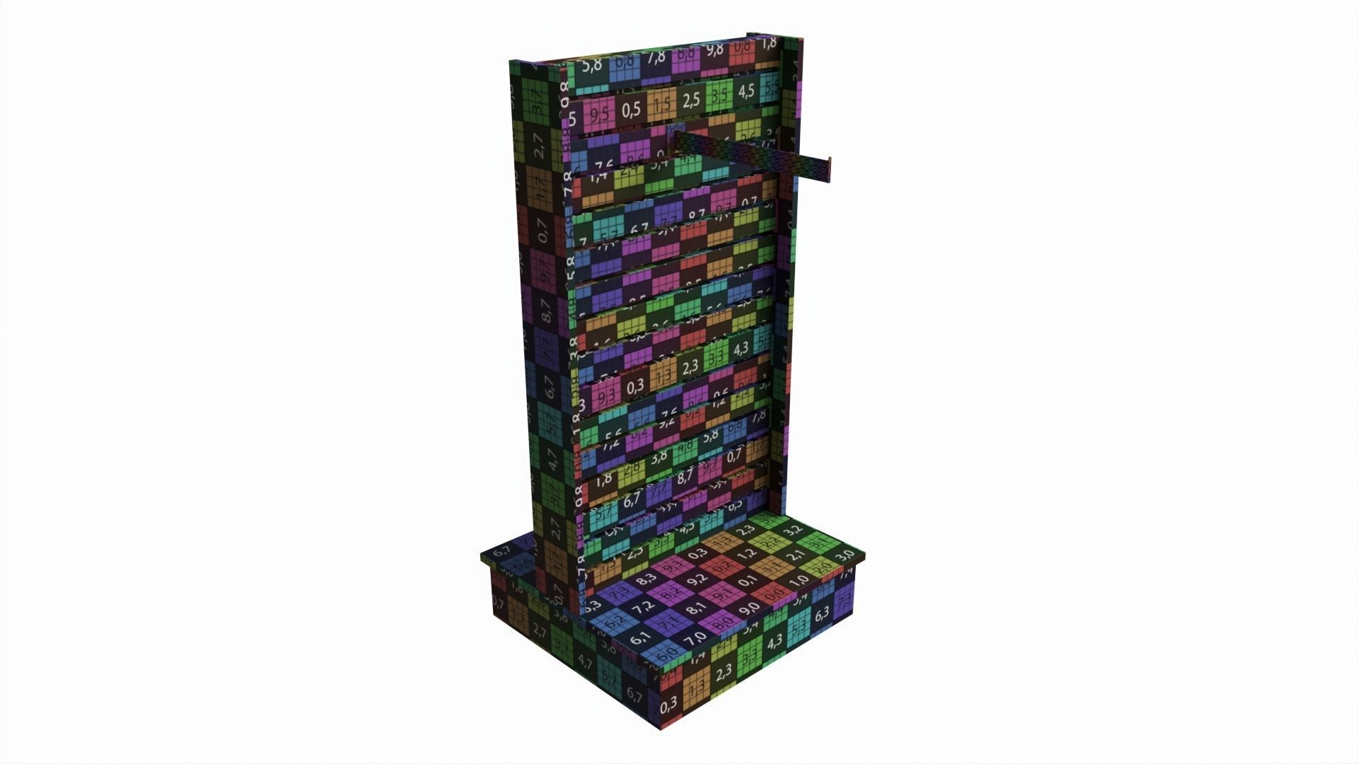 Store T-shaped 2-Way Merchandiser 3D model_6