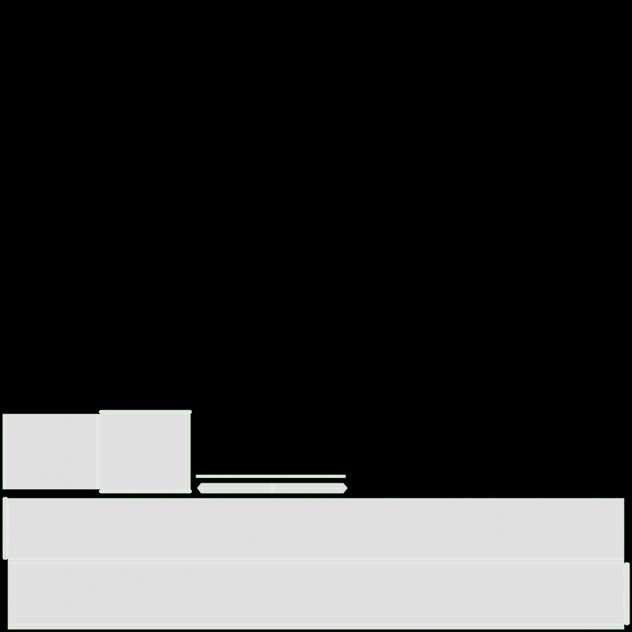 Store T-shaped 2-Way Merchandiser 3D model_7