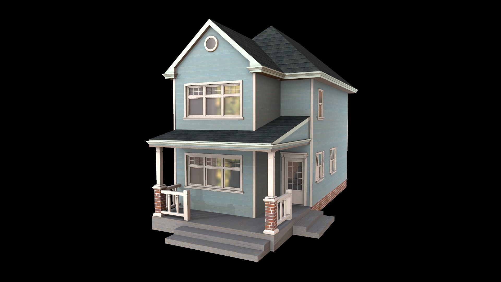 house Low-poly 3D model_8