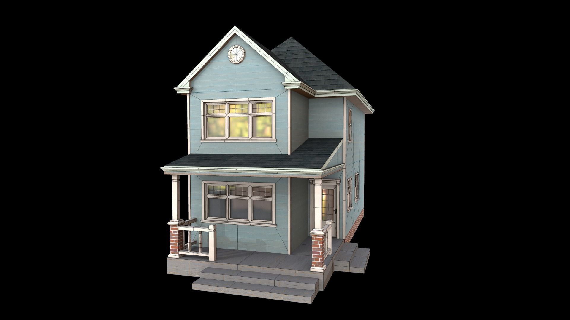 house Low-poly 3D model_7
