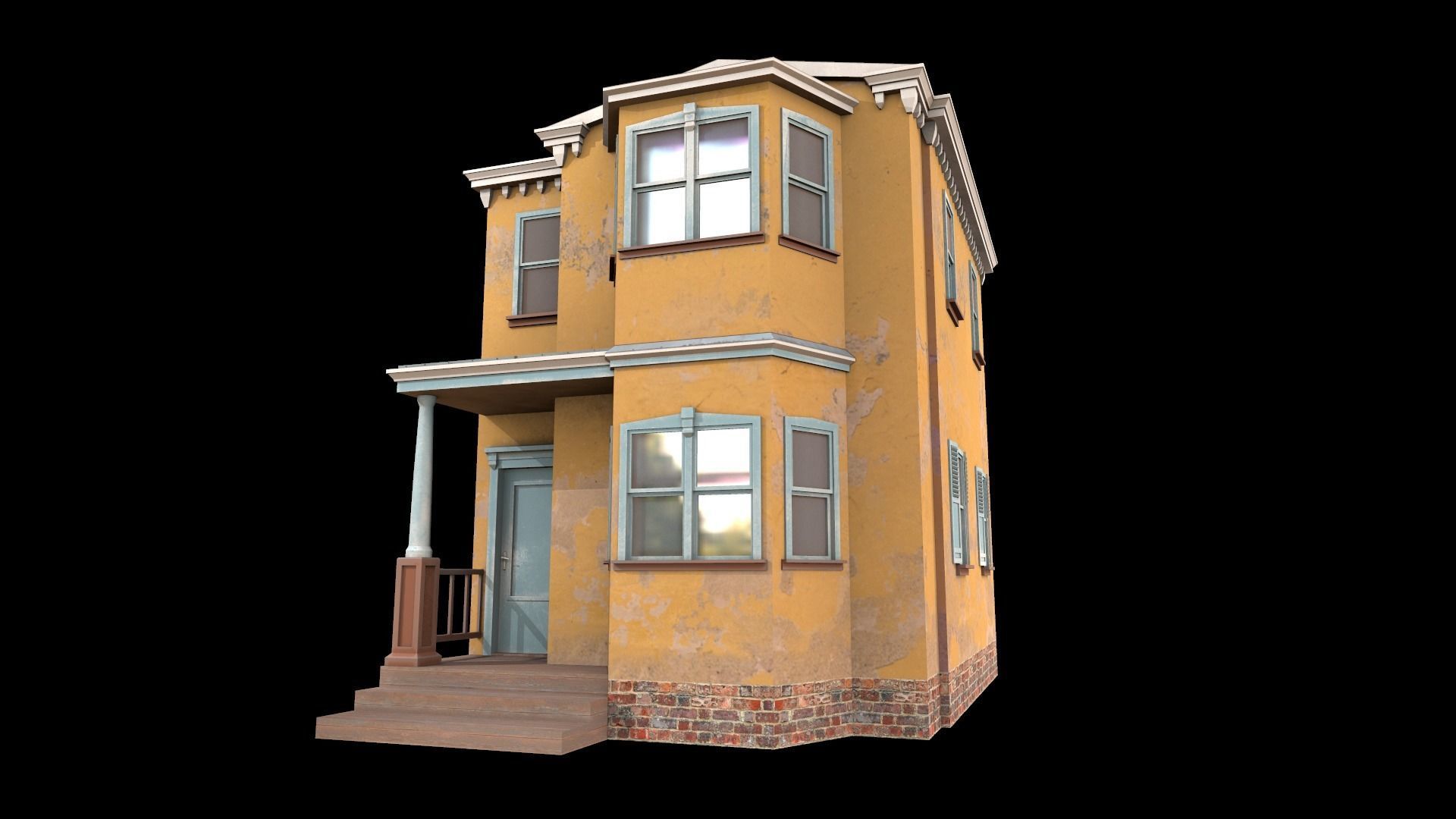 house  Low-poly 3D model_2