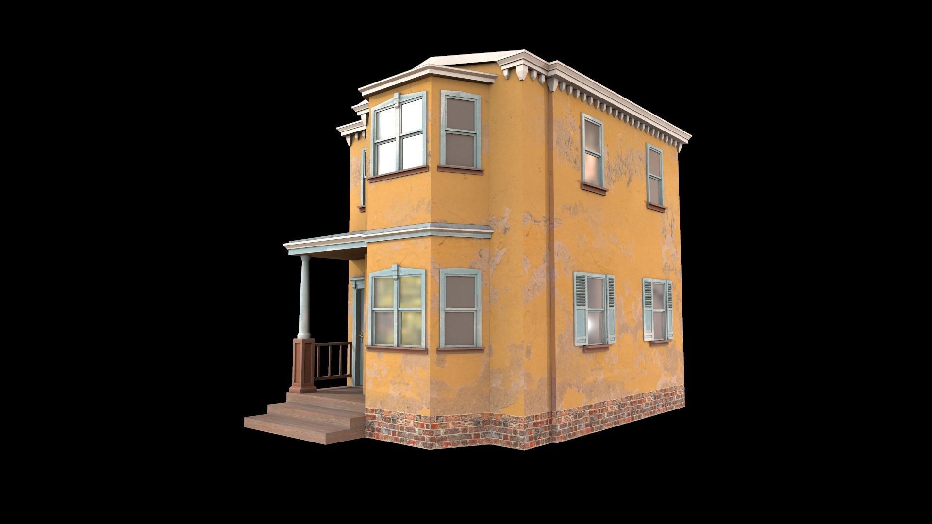 house  Low-poly 3D model_3