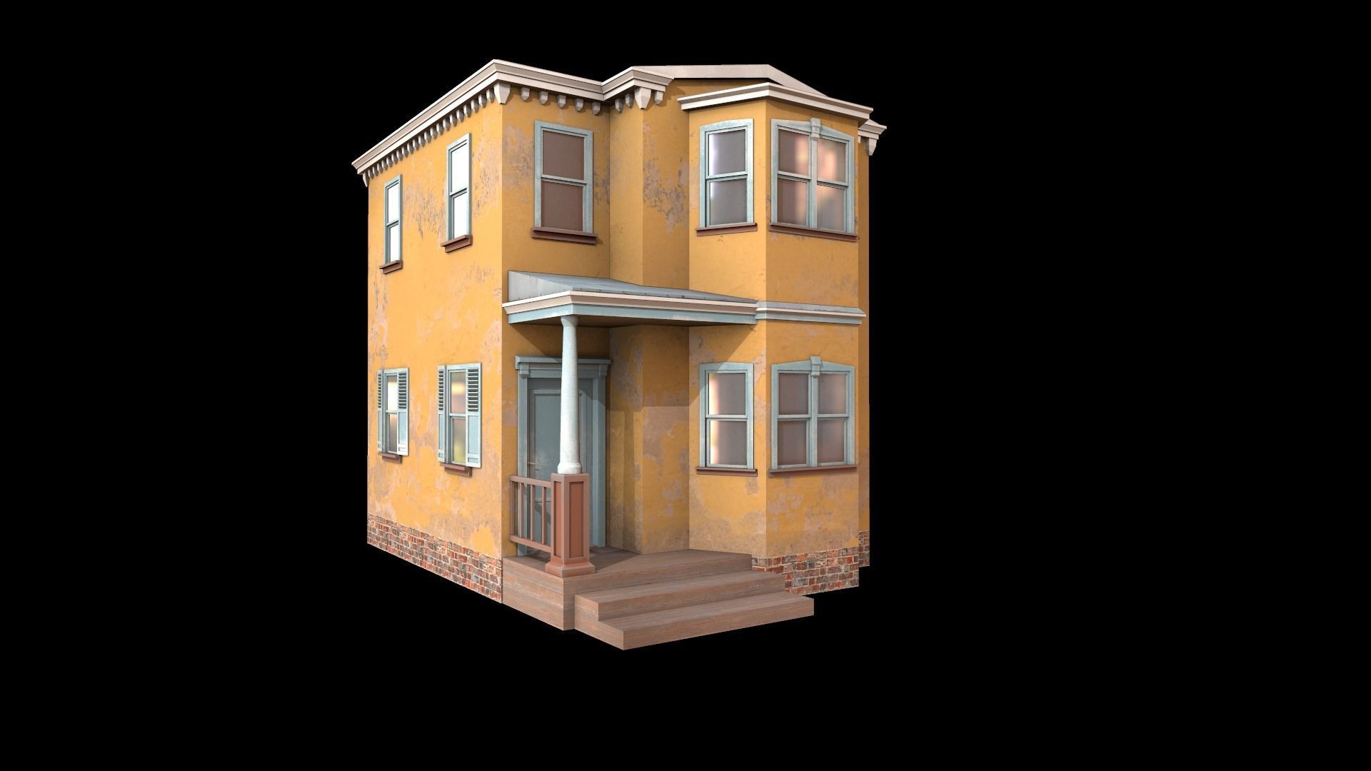 house  Low-poly 3D model_9