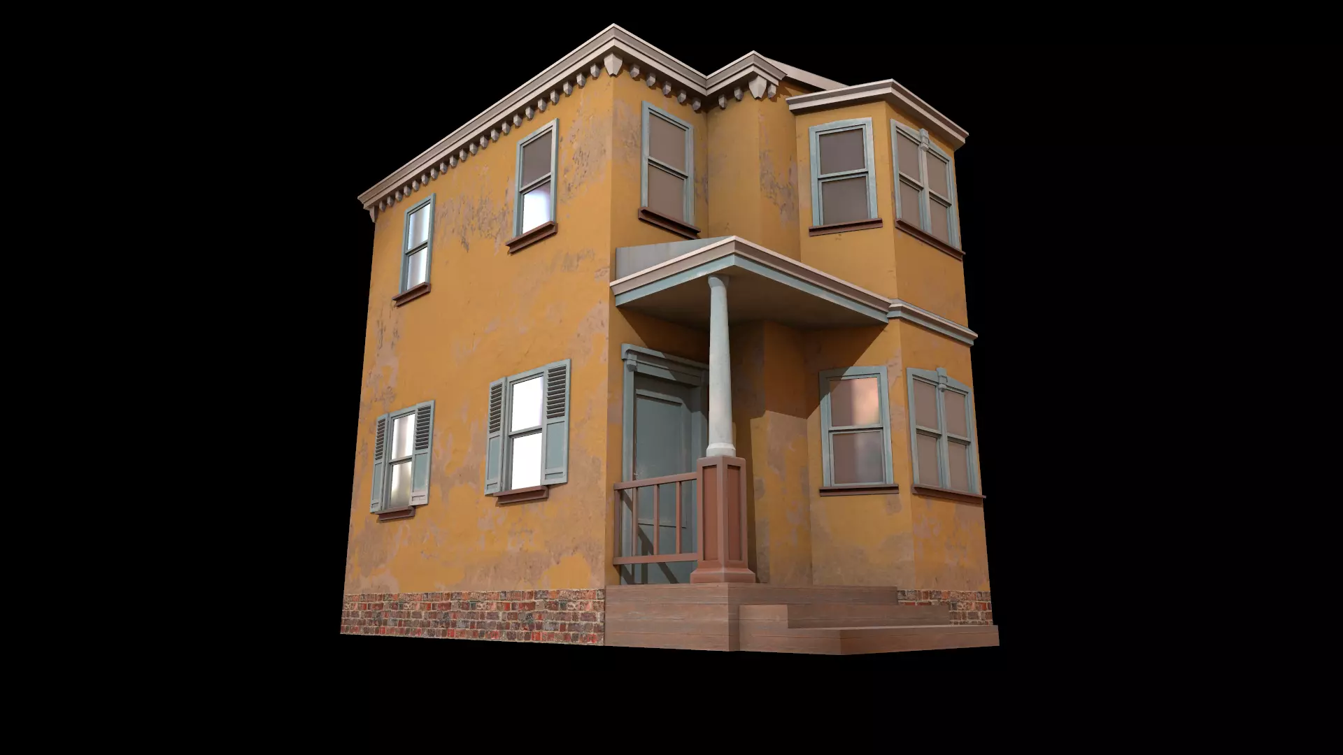 house  Low-poly 3D model_0