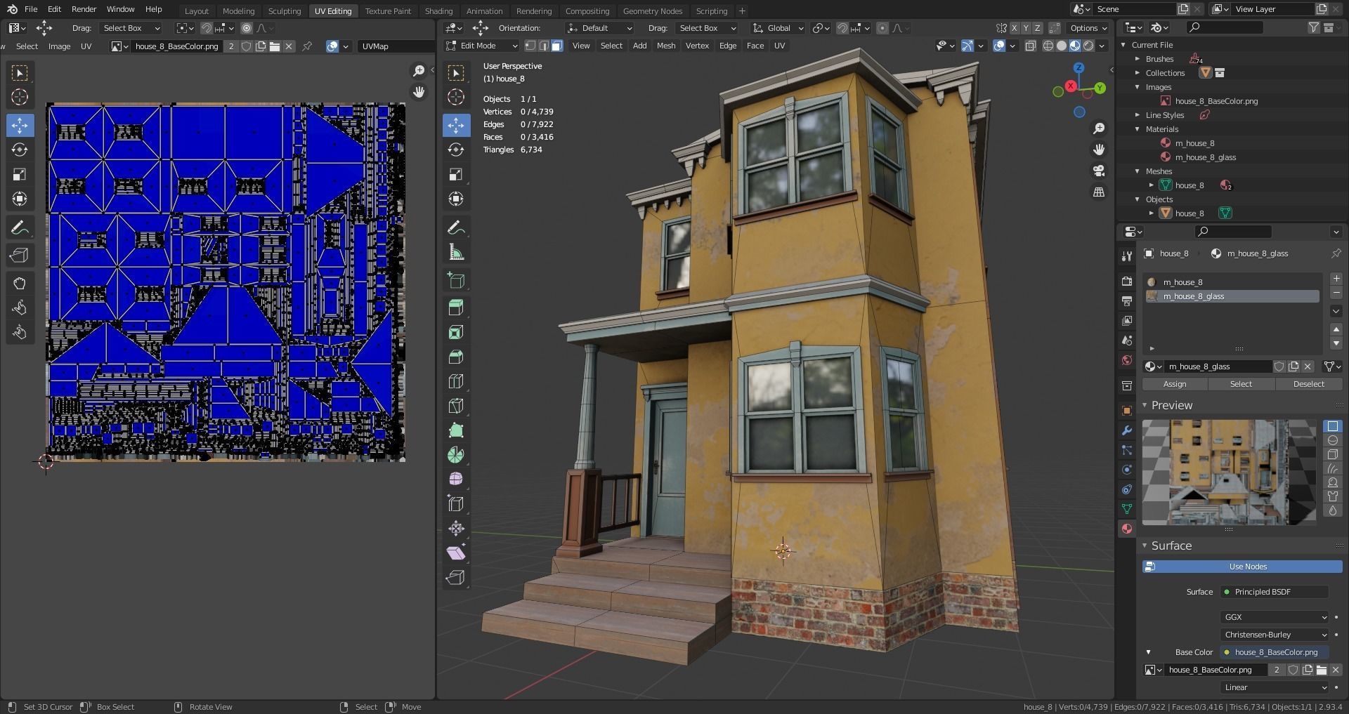house  Low-poly 3D model_11
