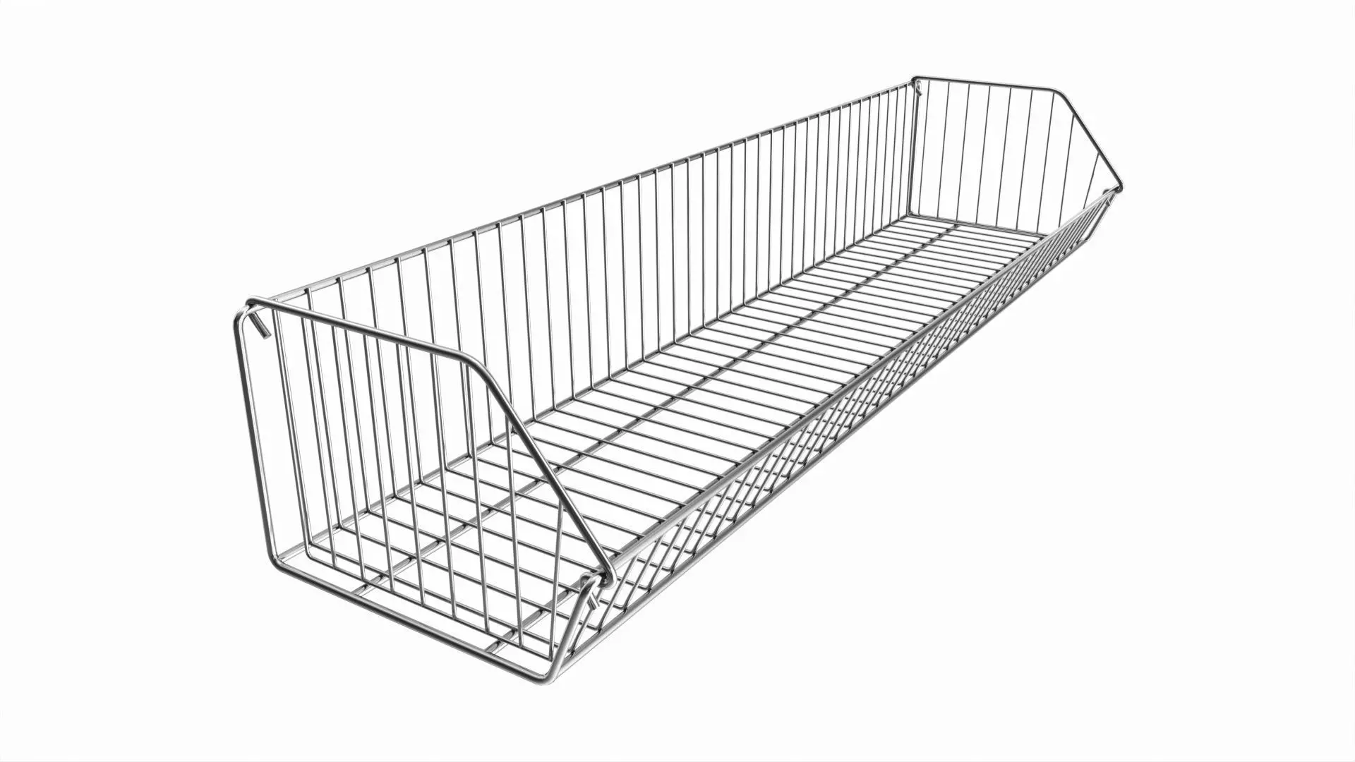 Store Wire Basket Shelf 3D model_0