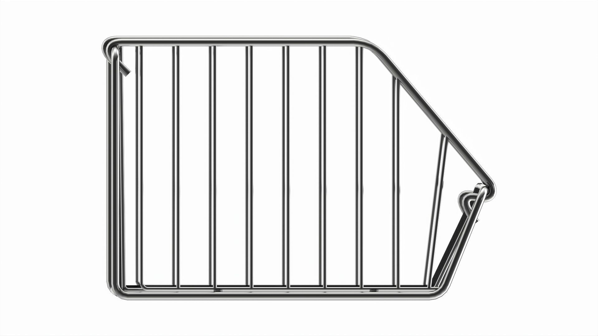 Store Wire Basket Shelf 3D model_4