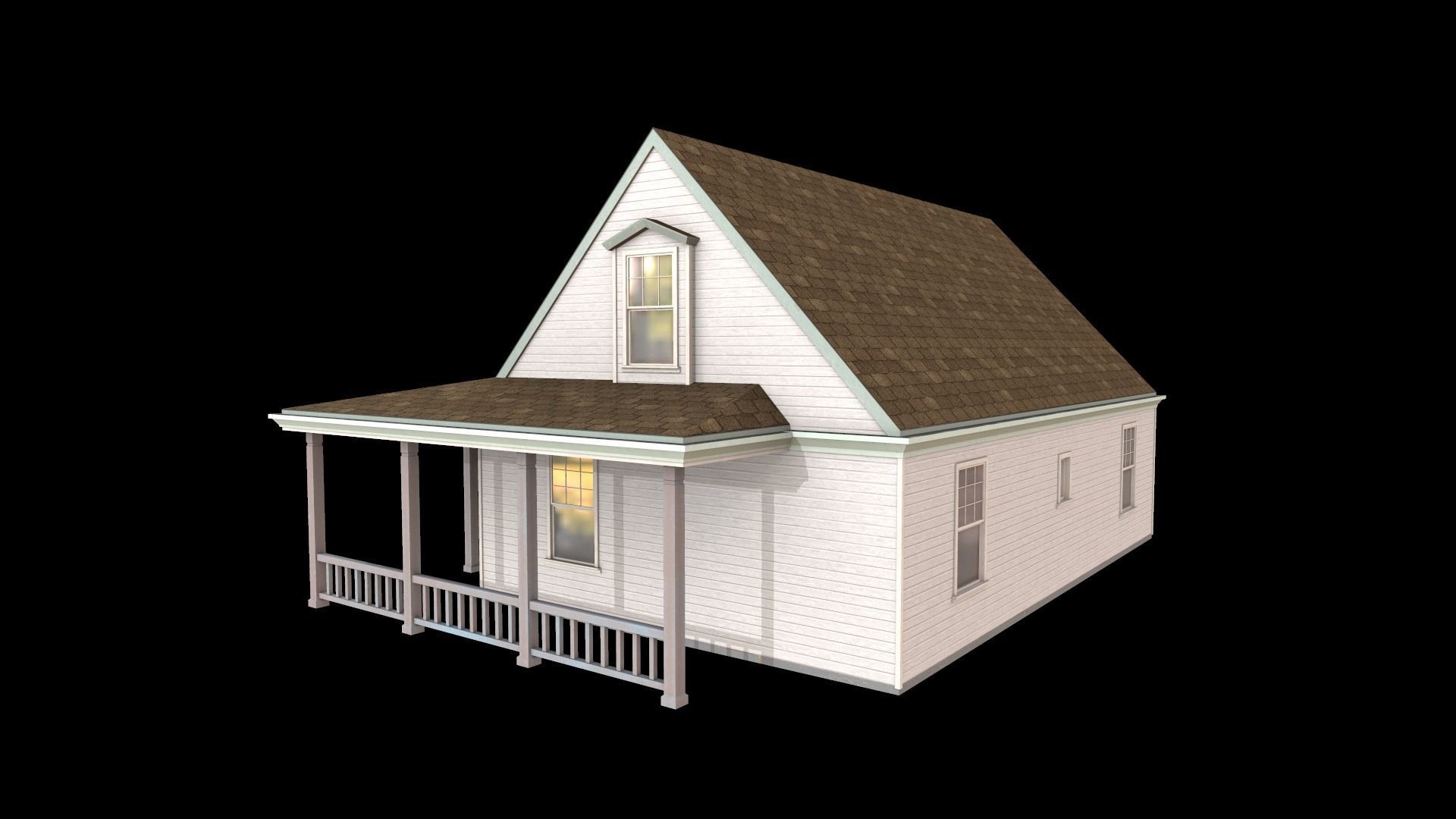 house  Low-poly 3D model_2