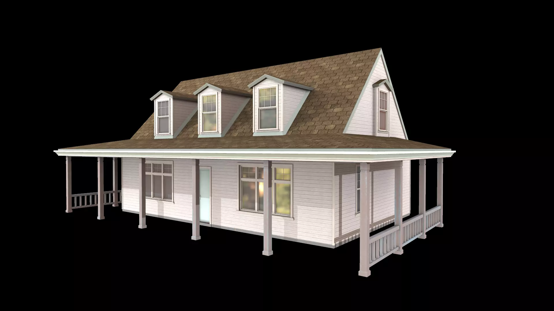 house  Low-poly 3D model_0