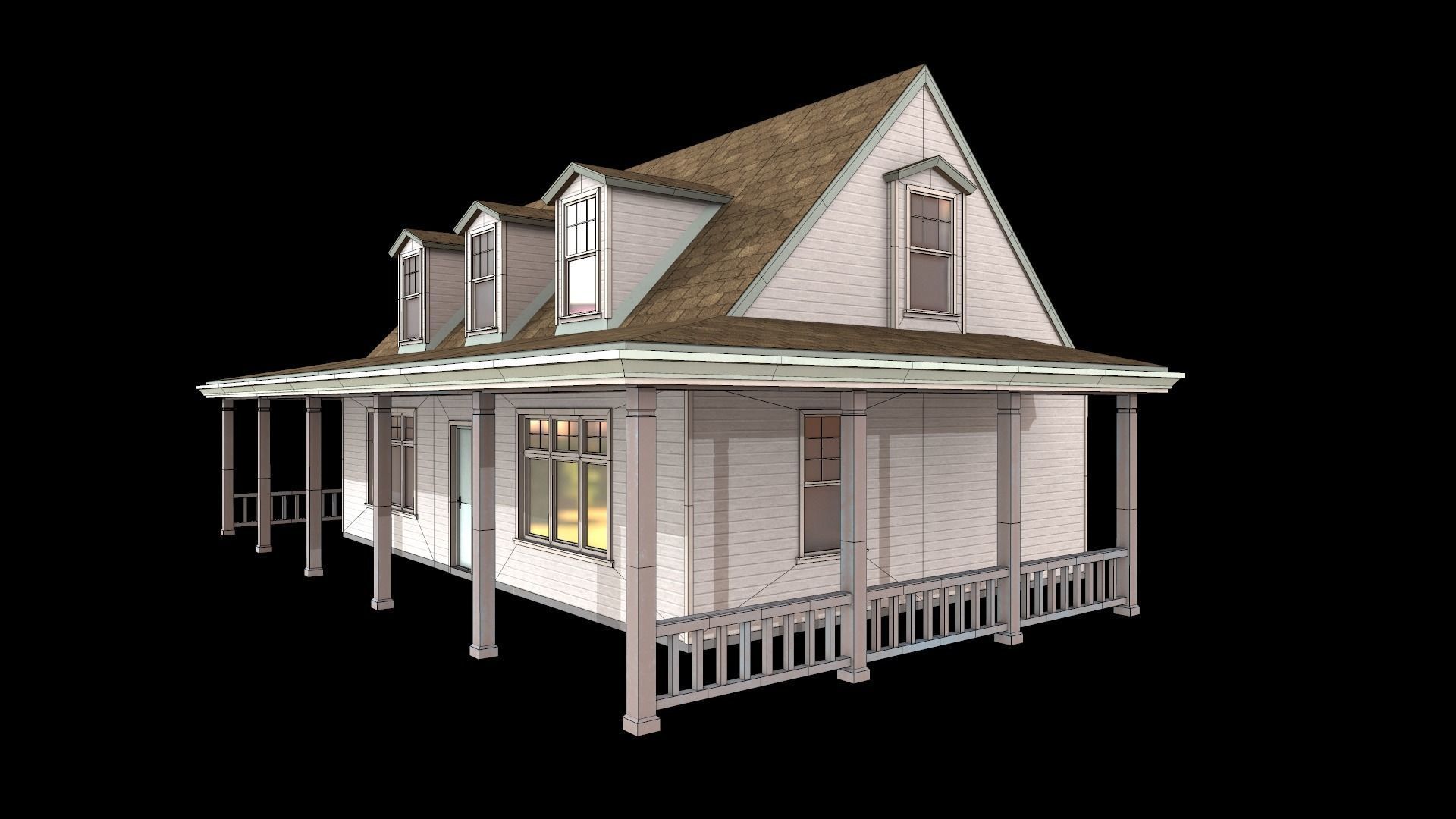 house  Low-poly 3D model_8
