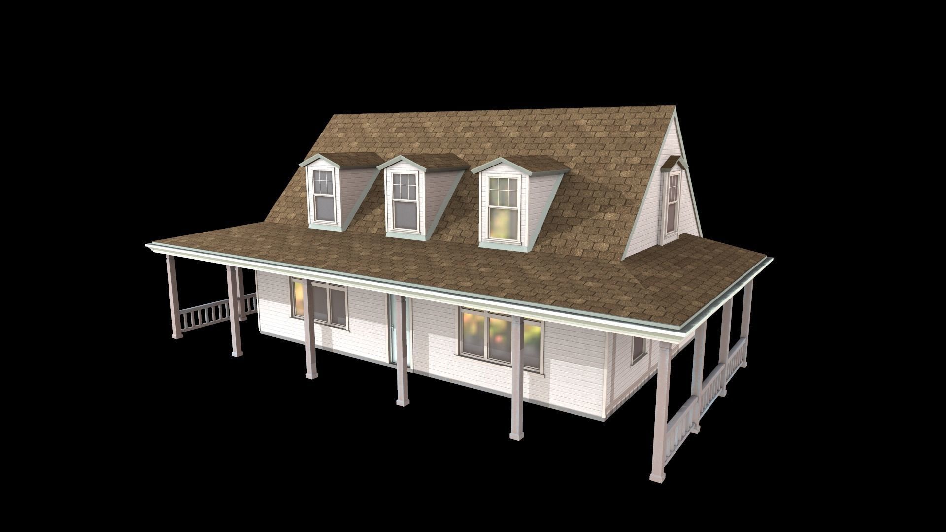 house  Low-poly 3D model_6