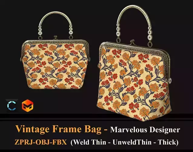 Vintage Women Frame Bag