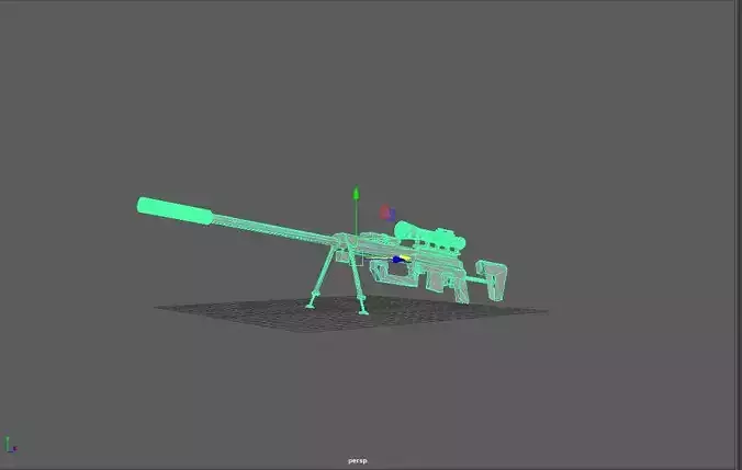 M247 Sniper Rifle 3D Model  High Detail Military Weapon