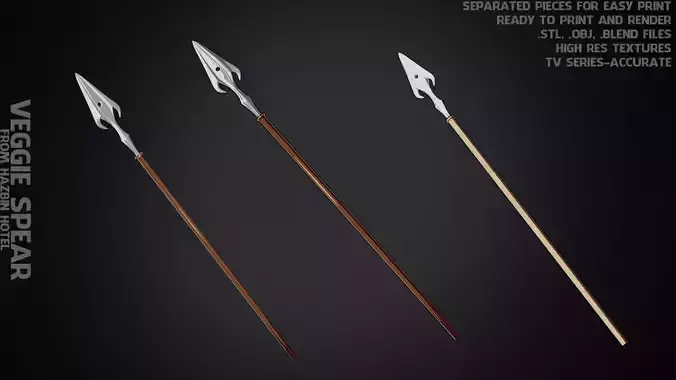 Hazbin Hotel Vaggie Spear for Cosplay 3D print model