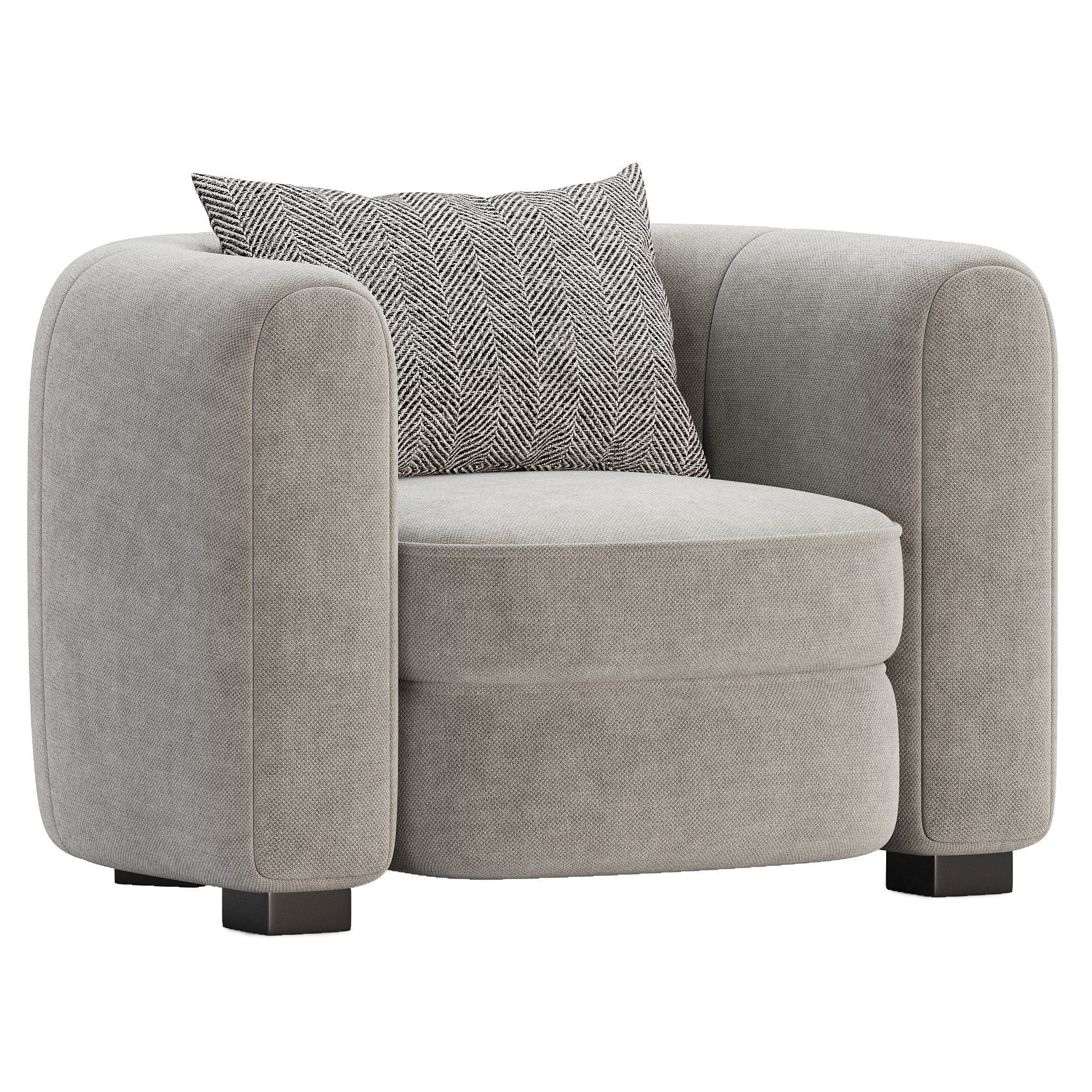 Buenos Aires Armchair Low-poly 3D model_3