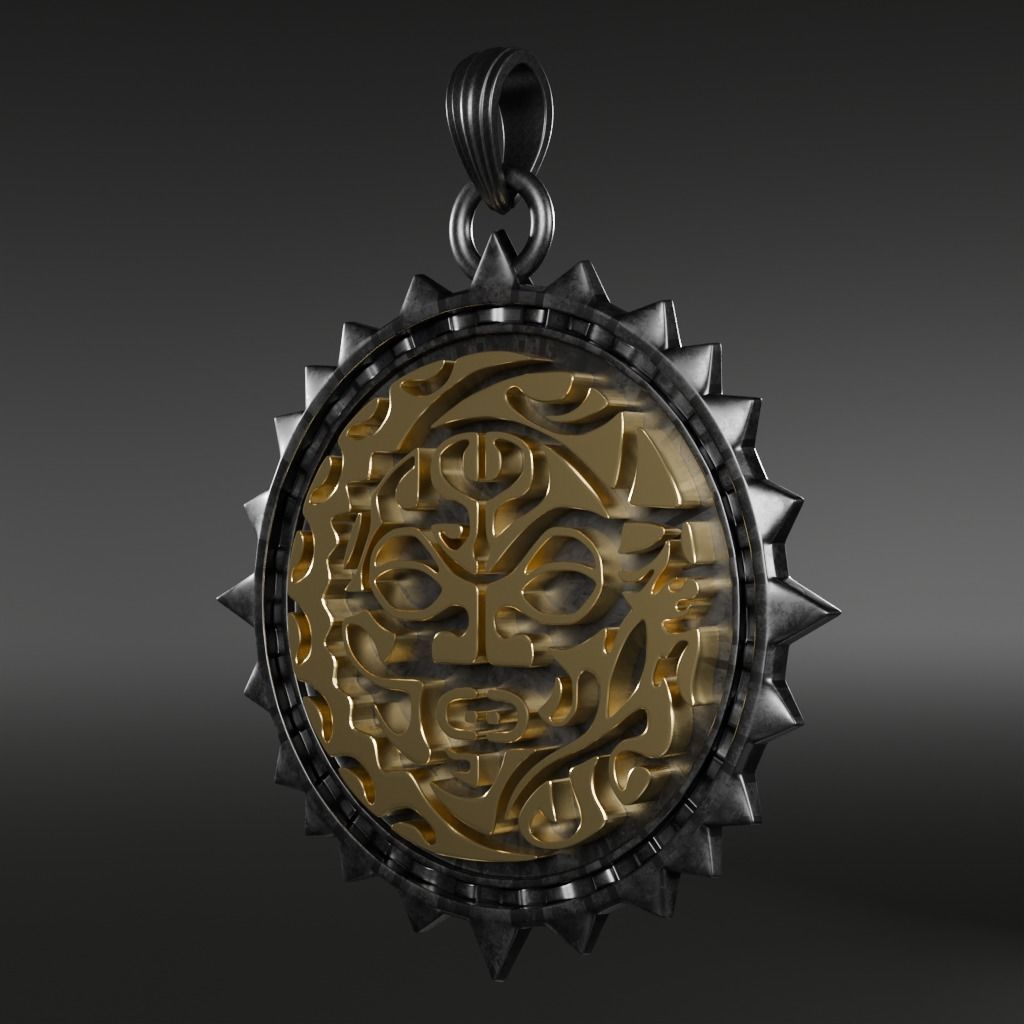 Mask-Polynesia symbol - 3D printable model 3D print model_2