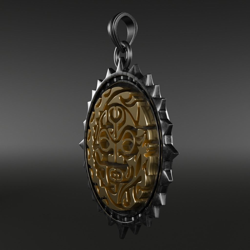 Mask-Polynesia symbol - 3D printable model 3D print model_3