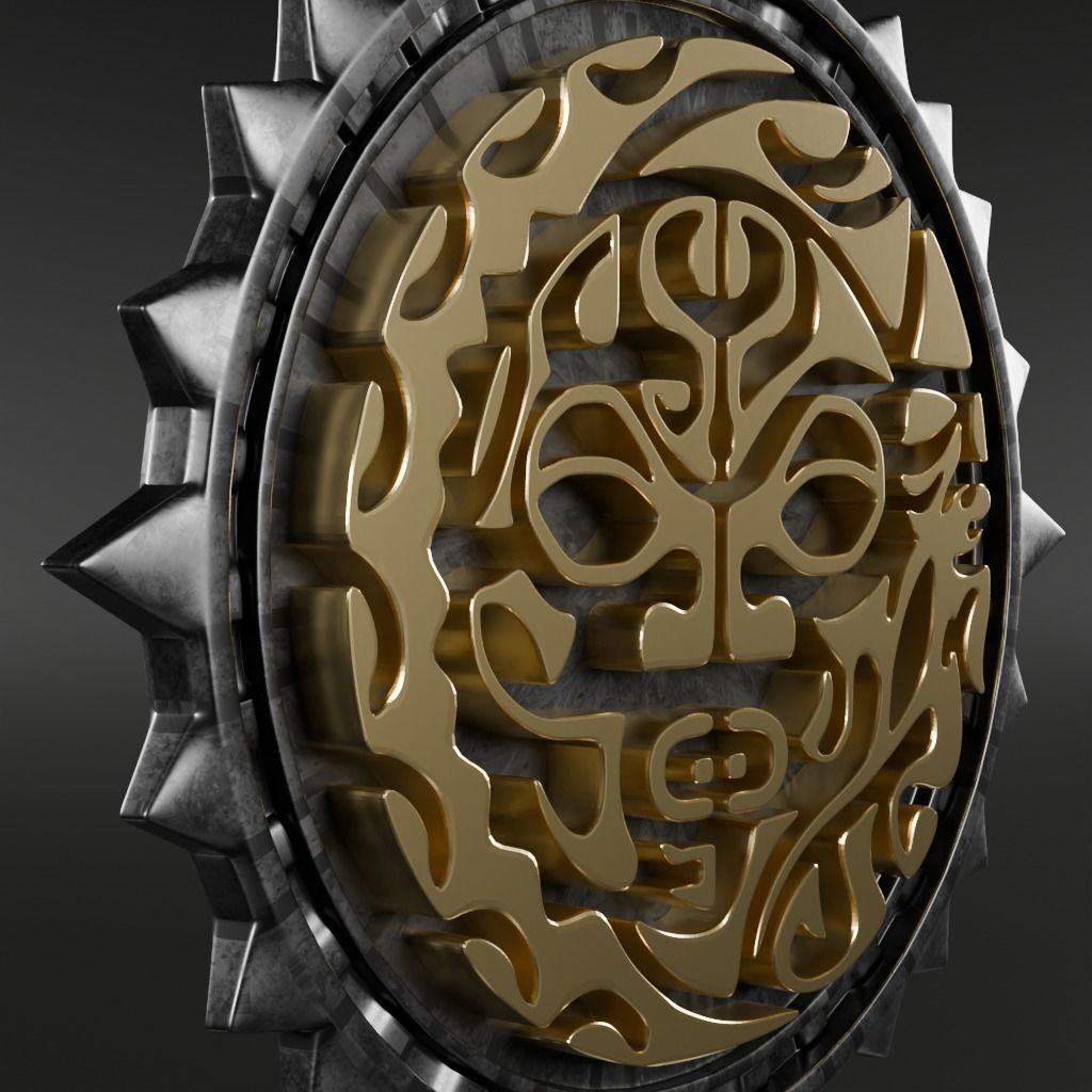 Mask-Polynesia symbol - 3D printable model 3D print model_14