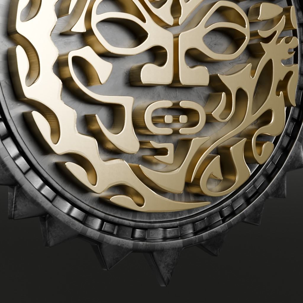 Mask-Polynesia symbol - 3D printable model 3D print model_12