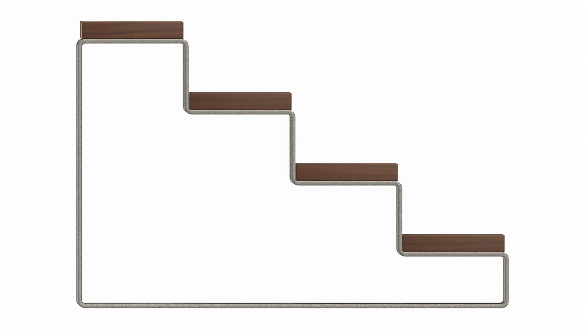 Wooden Display Riser Stand for Perfume and Makeup Organizer 3D model_4