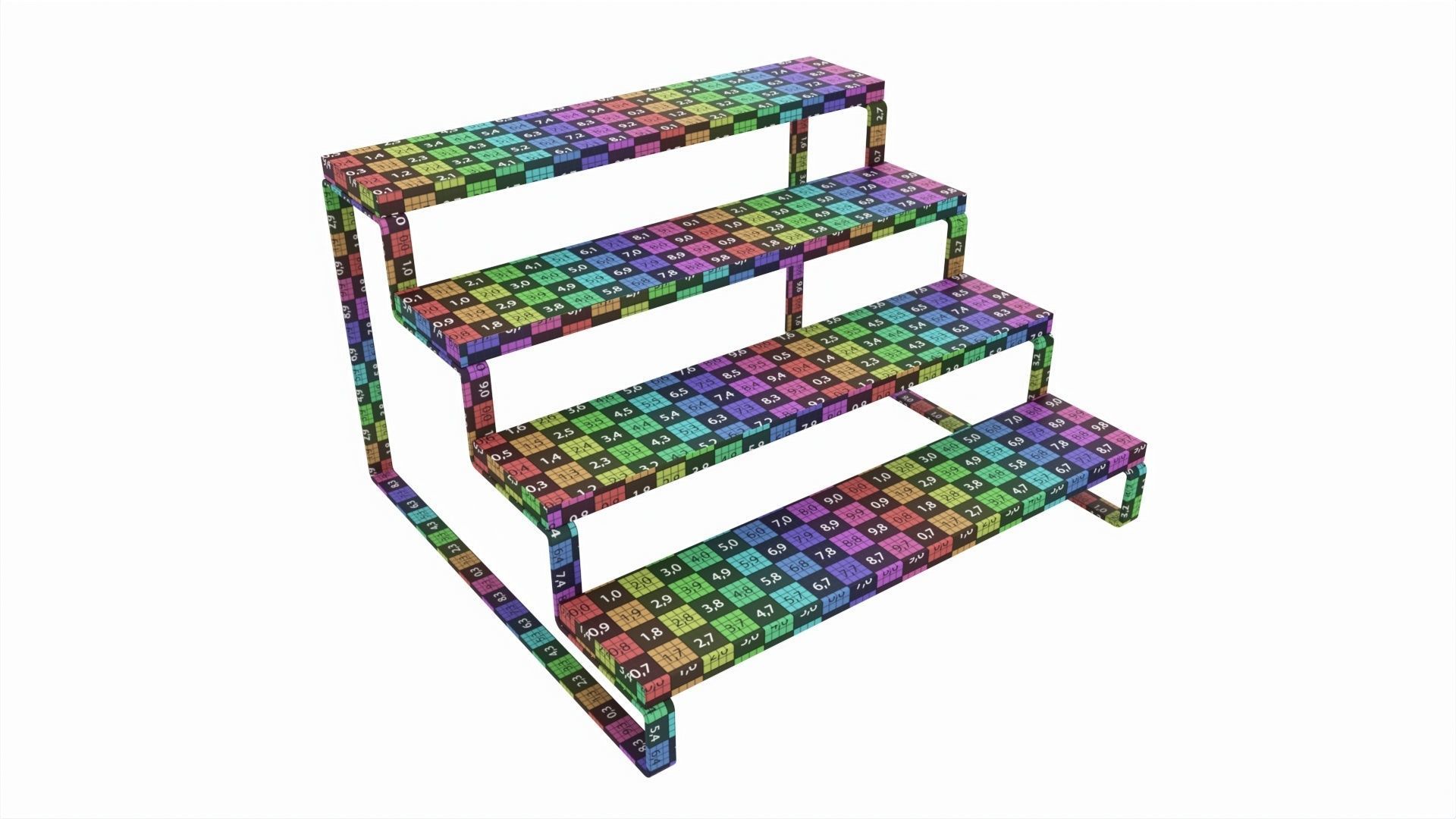 Wooden Display Riser Stand for Perfume and Makeup Organizer 3D model_6