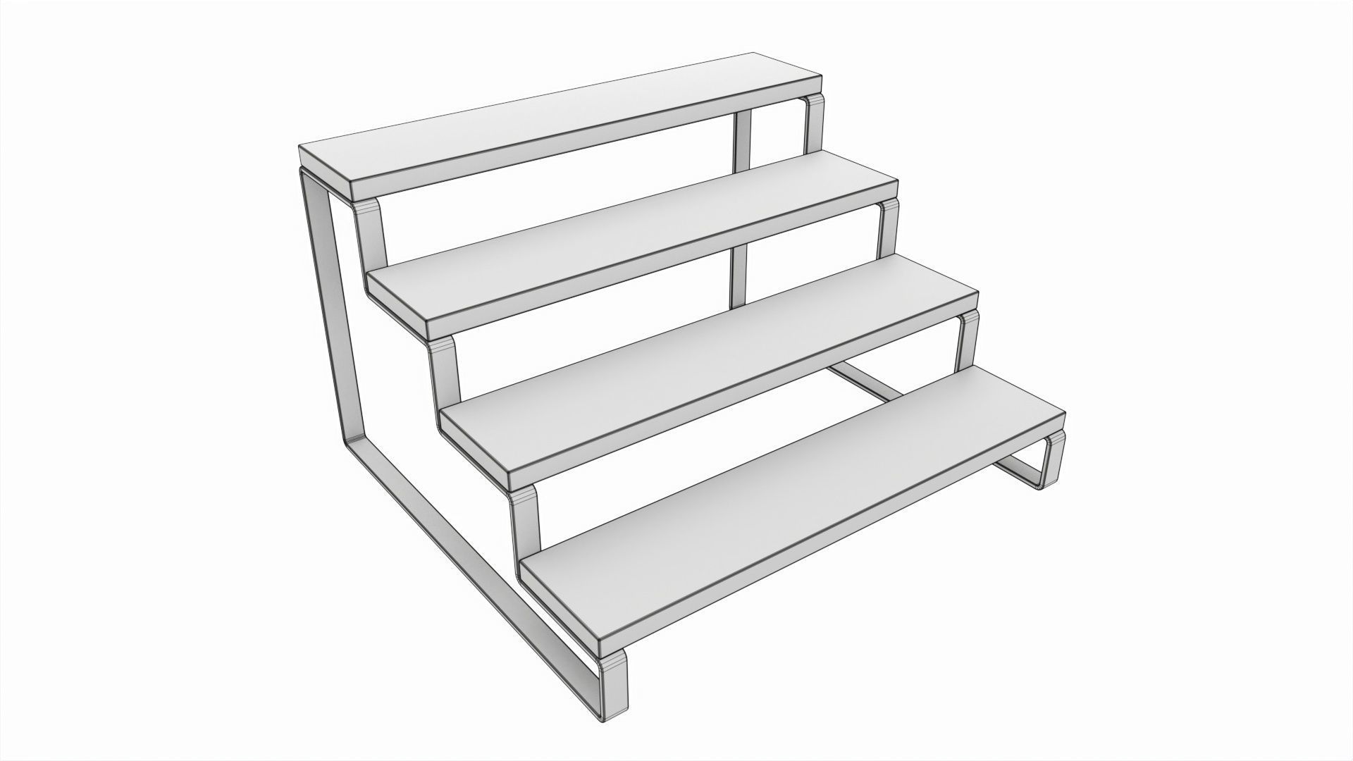 Wooden Display Riser Stand for Perfume and Makeup Organizer 3D model_5