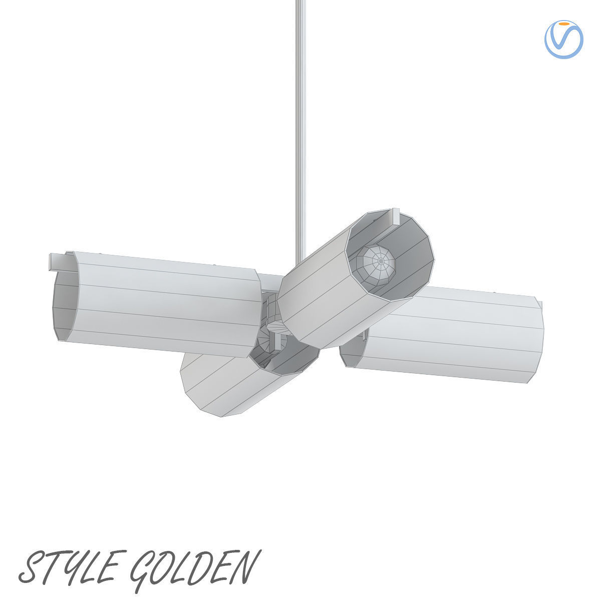 Contemporary Style Golden 3D model_1