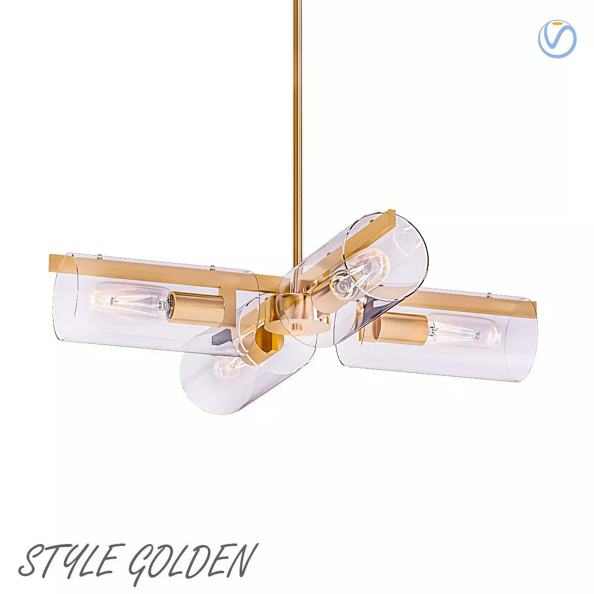 Contemporary Style Golden 3D model_0