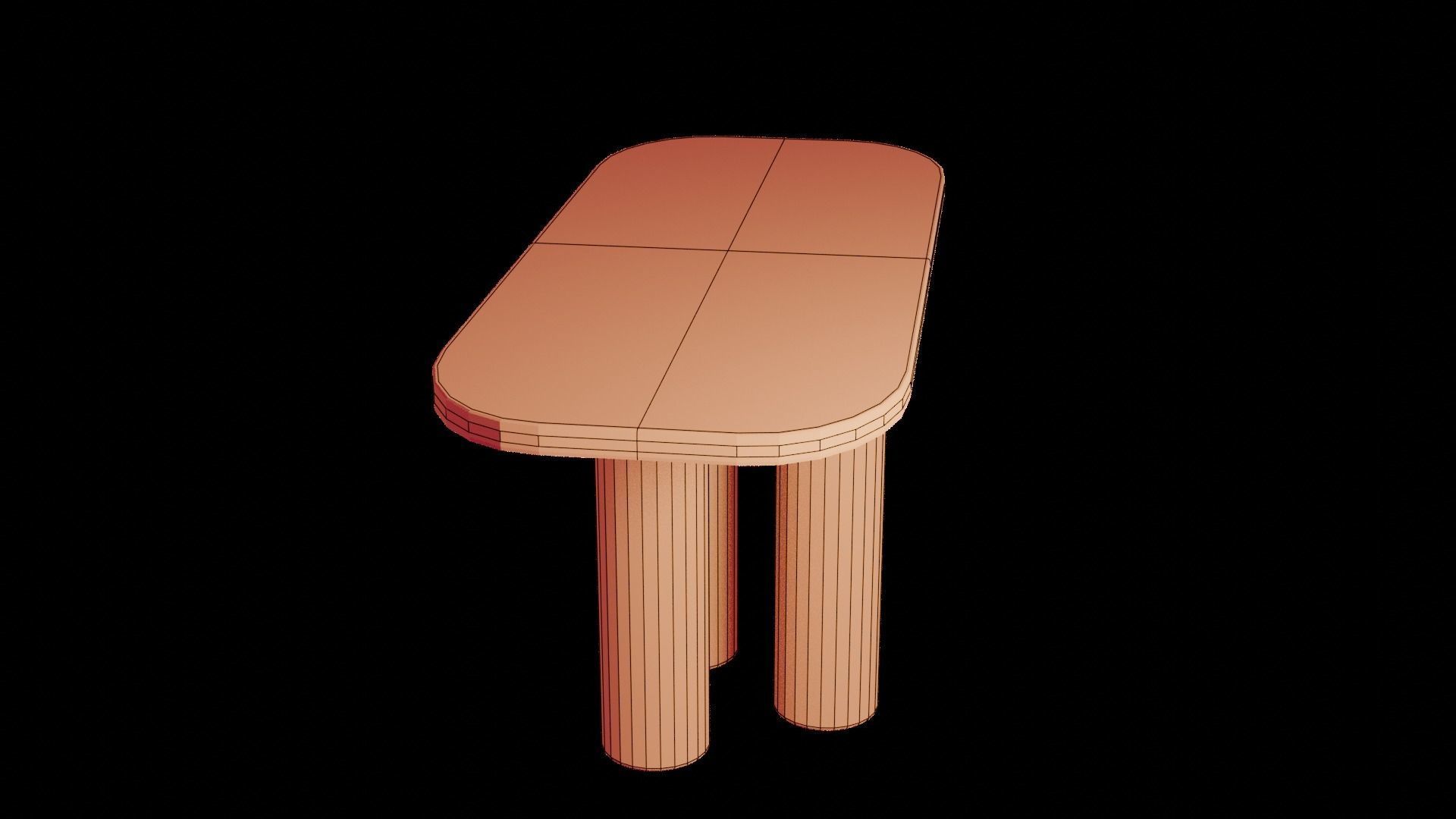 Designer Table 03 Low-poly 3D model_10