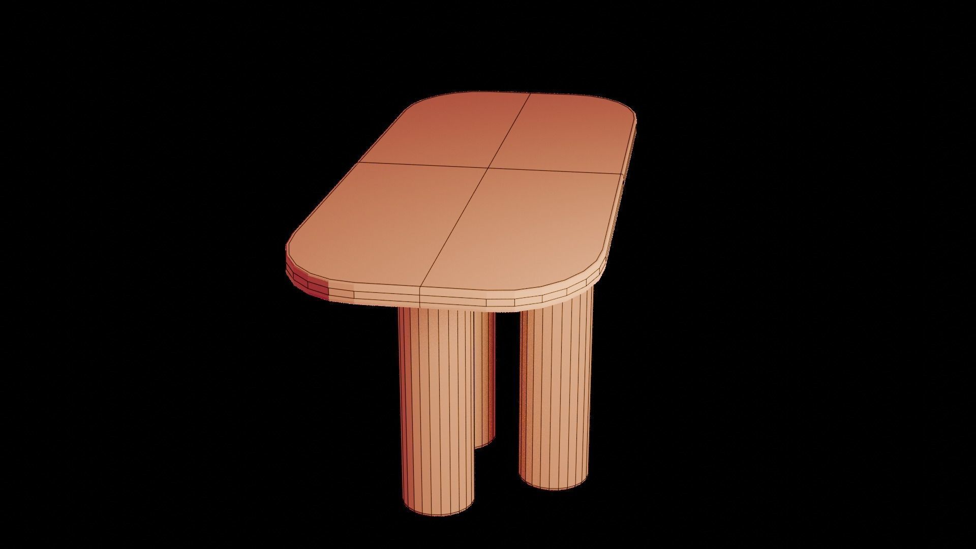 Designer Table 03 Low-poly 3D model_6