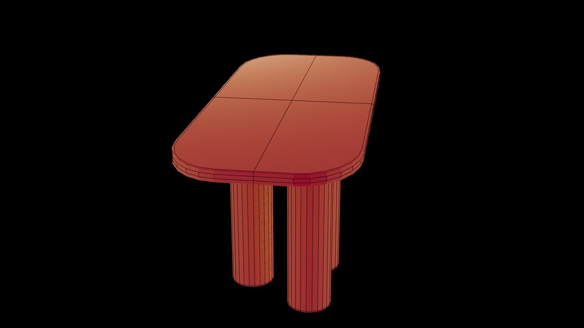 Designer Table 03 Low-poly 3D model_8