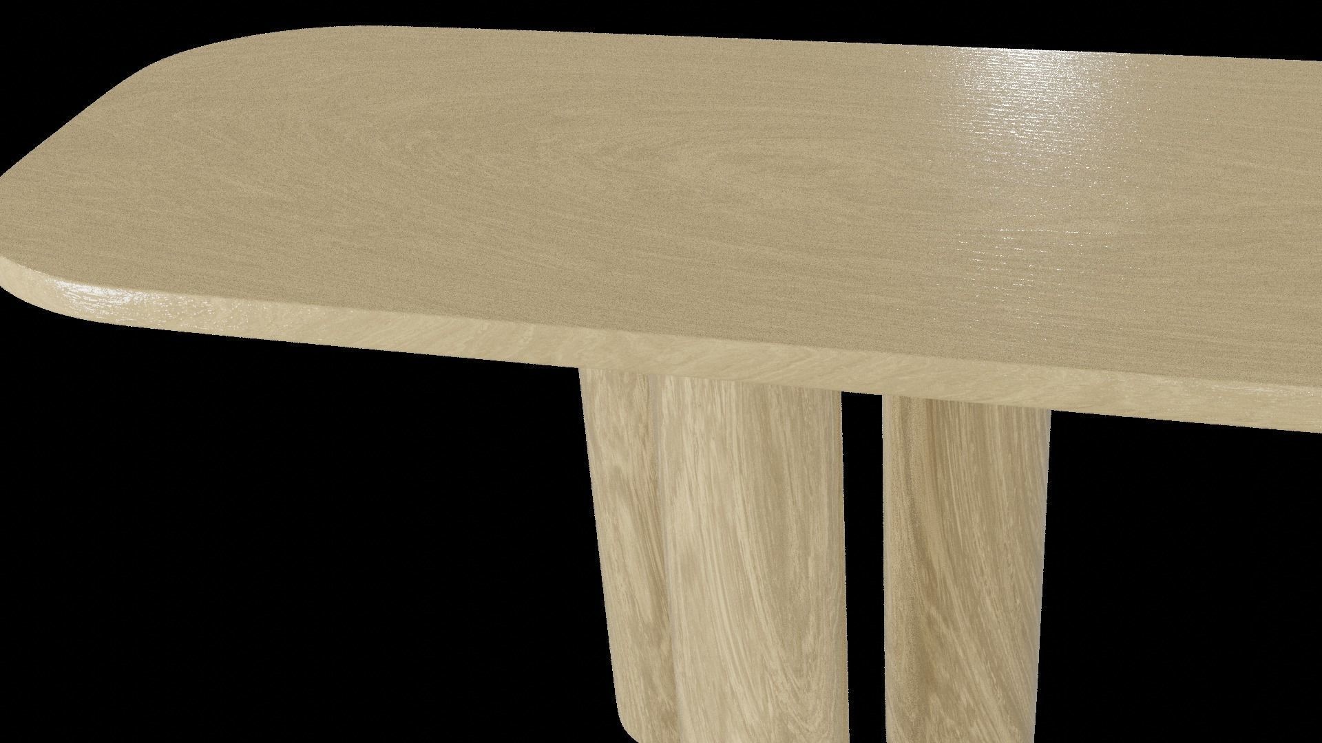 Designer Table 03 Low-poly 3D model_3