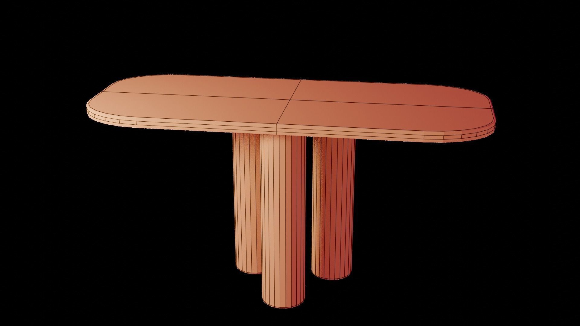 Designer Table 03 Low-poly 3D model_7