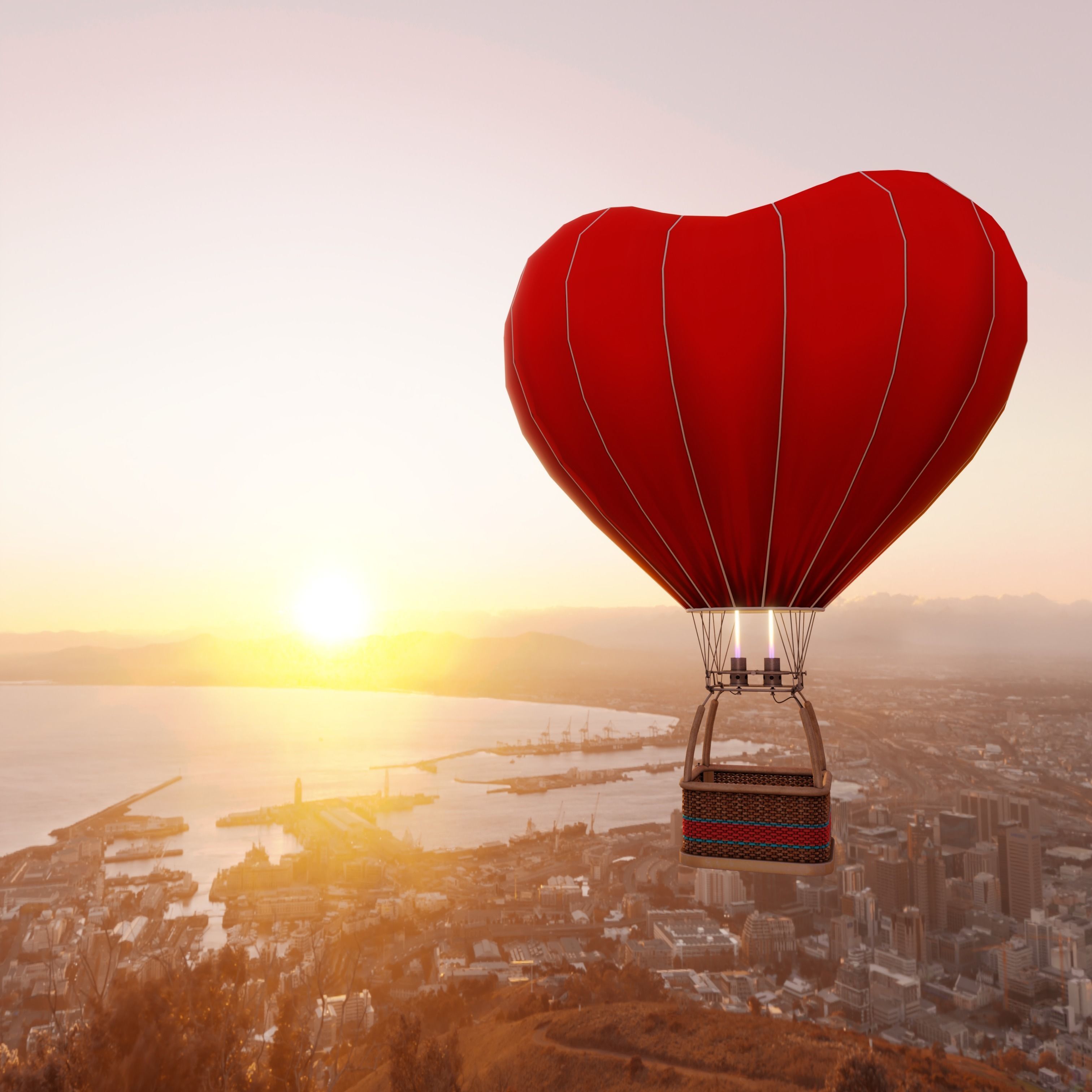 Valentines Day Dinner Blender Scene 3D model_8