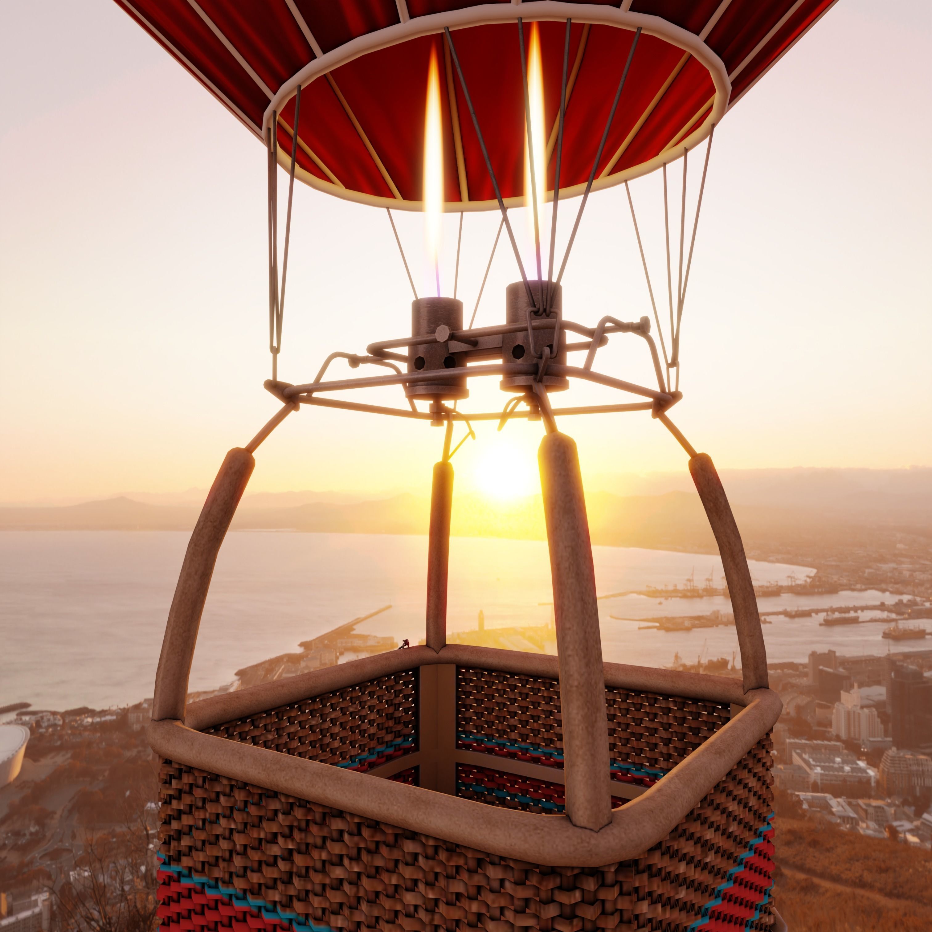 Valentines Day Dinner Blender Scene 3D model_9