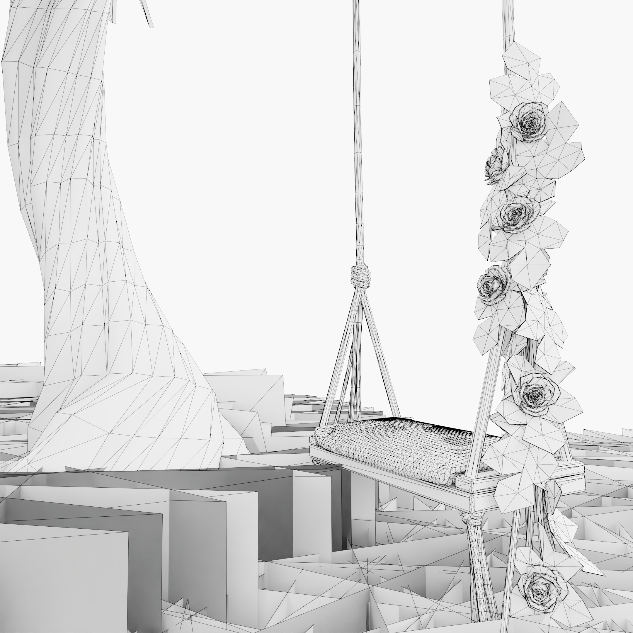 Valentines Day Dinner Blender Scene 3D model_10