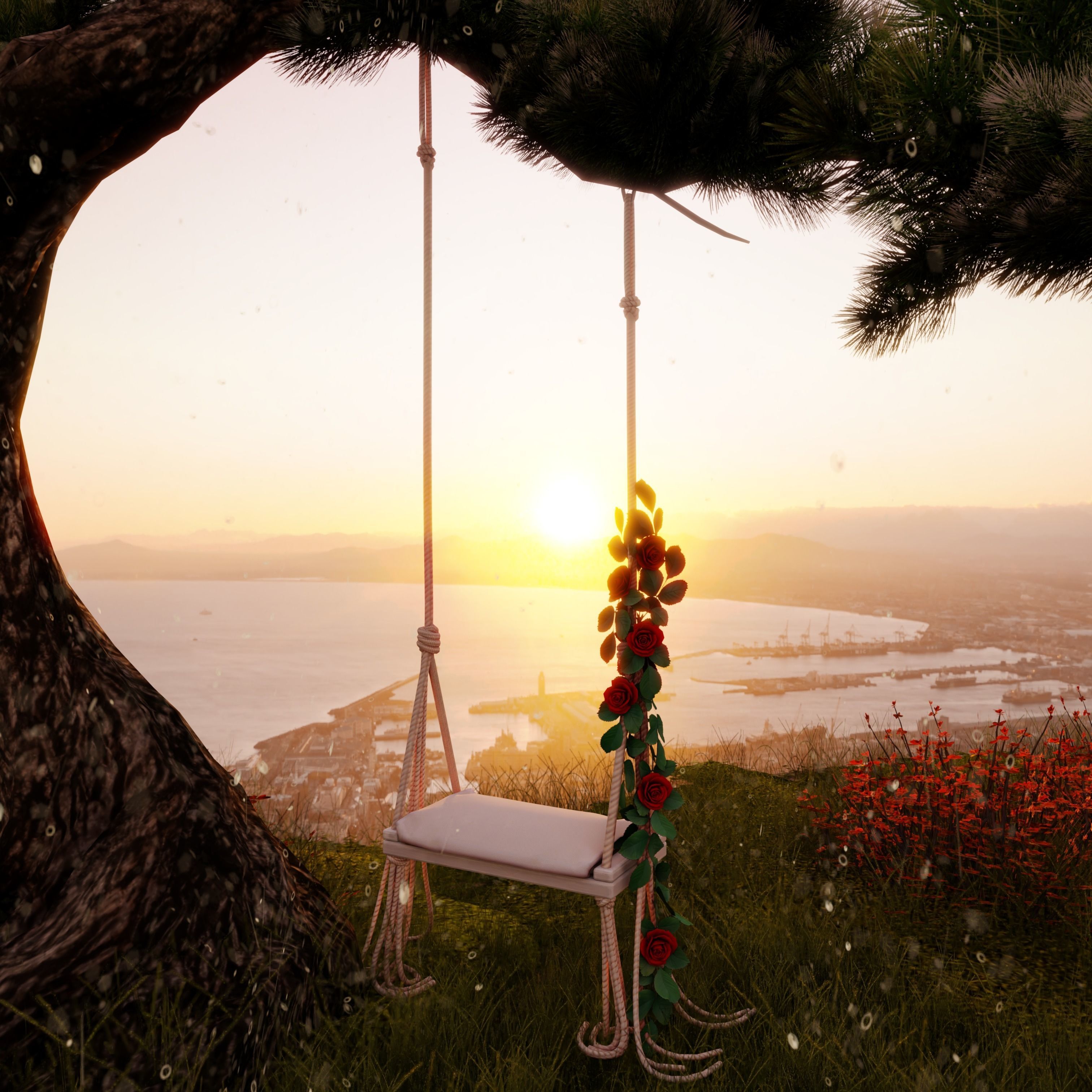 Valentines Day Dinner Blender Scene 3D model_7