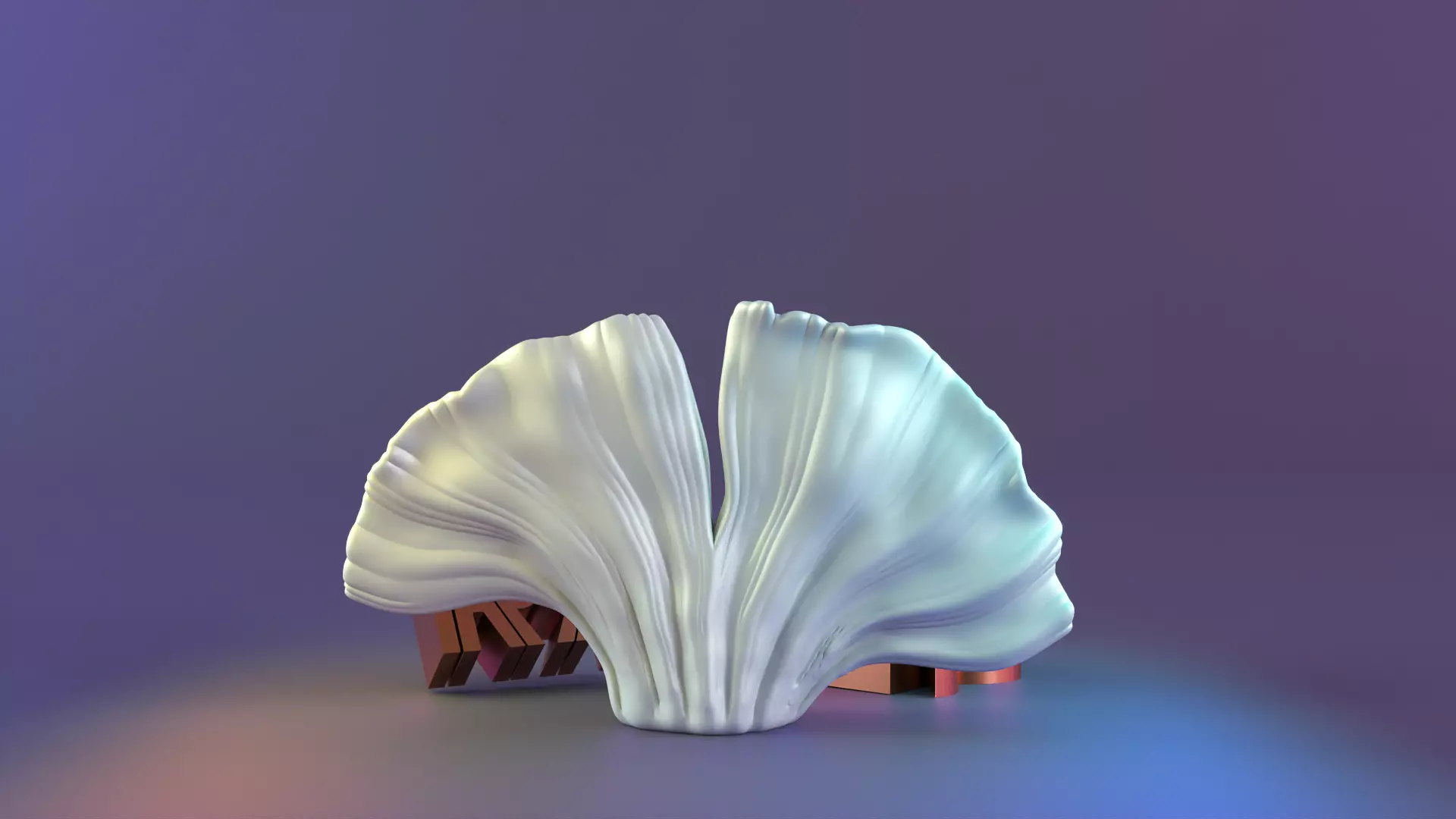 Ginkgo vase 3D print model_0