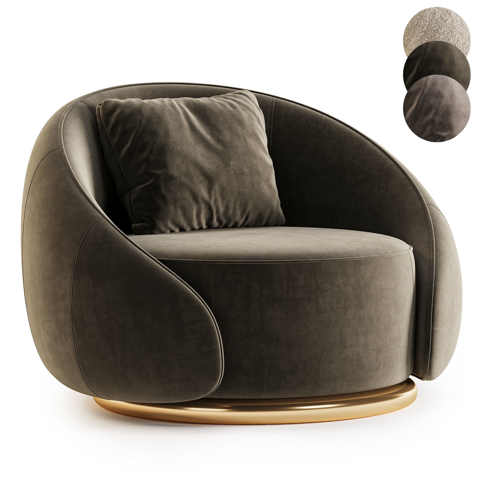 GHIDINI1961 ABBRACCI armchair 3D model_1