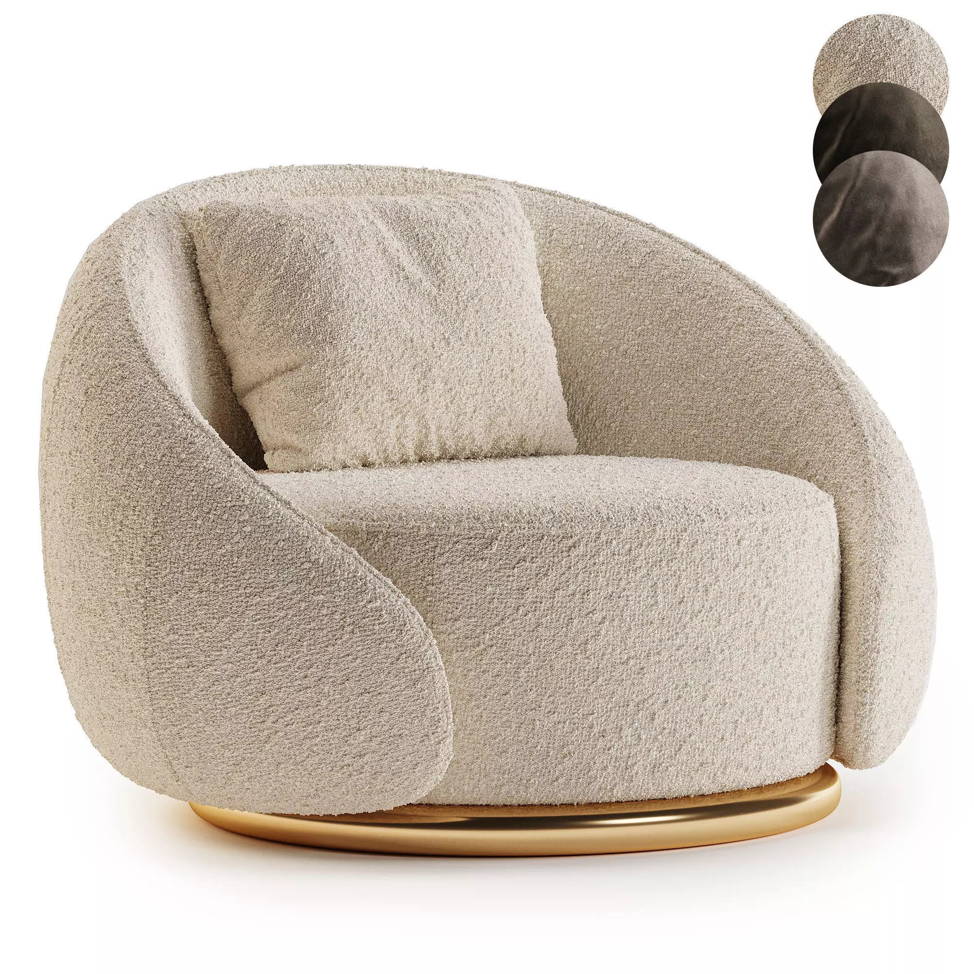 GHIDINI1961 ABBRACCI armchair 3D model_0