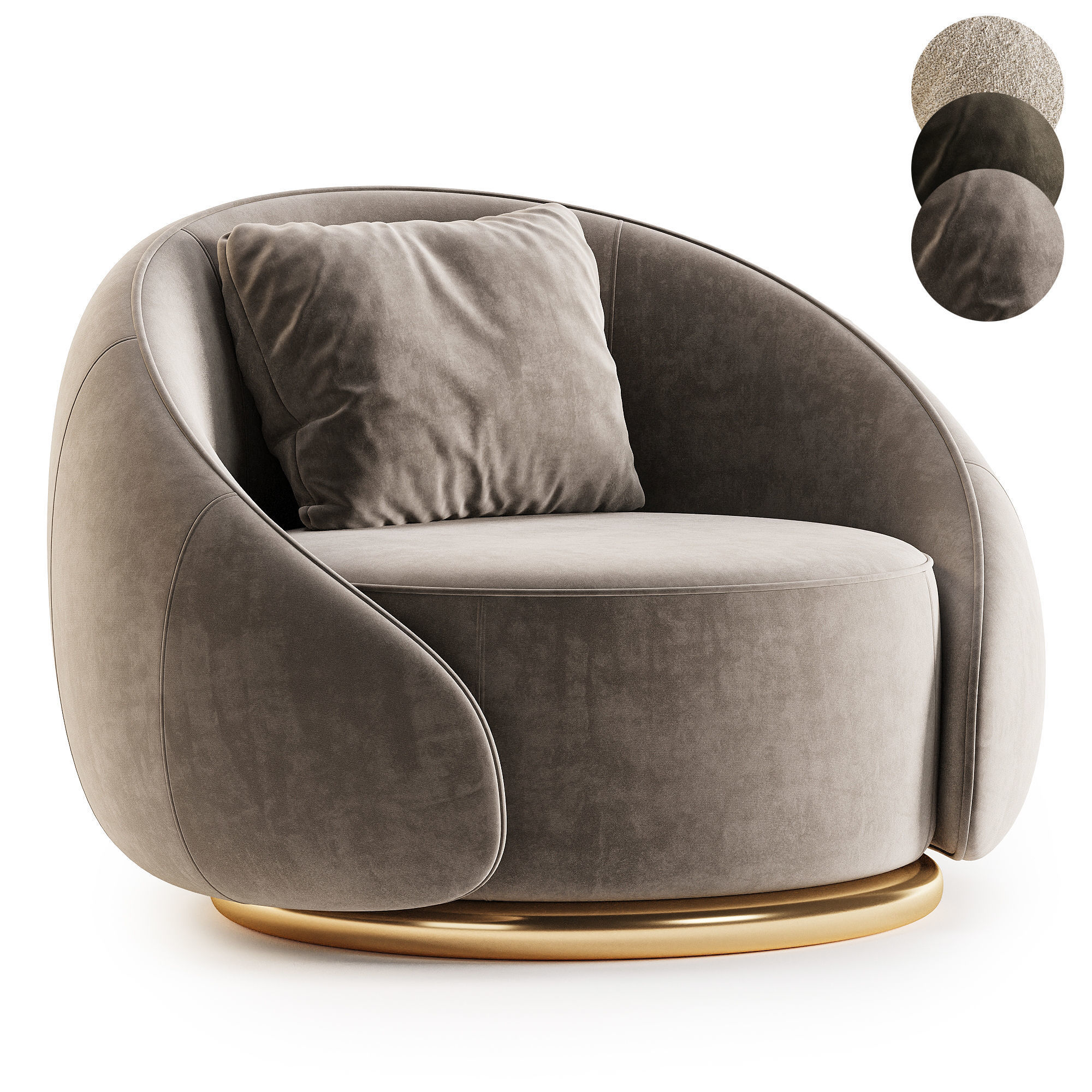 GHIDINI1961 ABBRACCI armchair 3D model_5