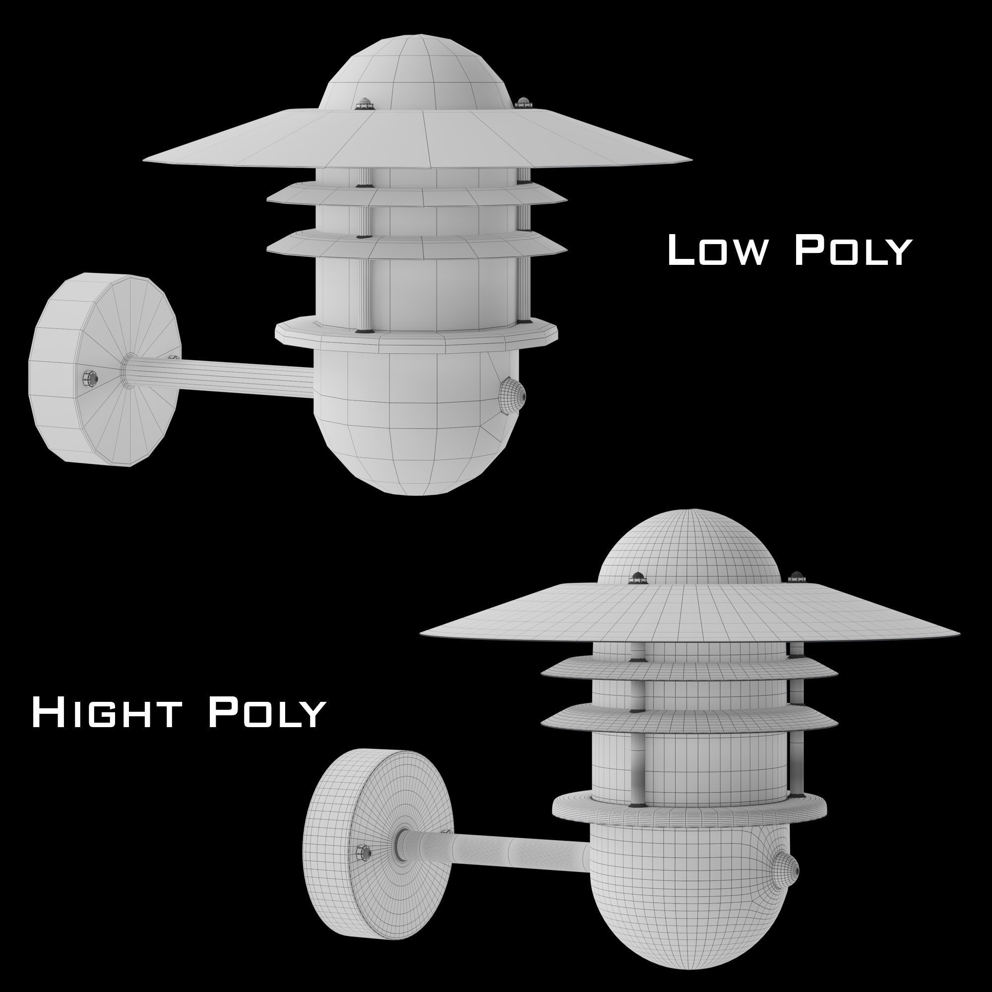Nordlux - Agger Sensor Low-poly 3D model_4