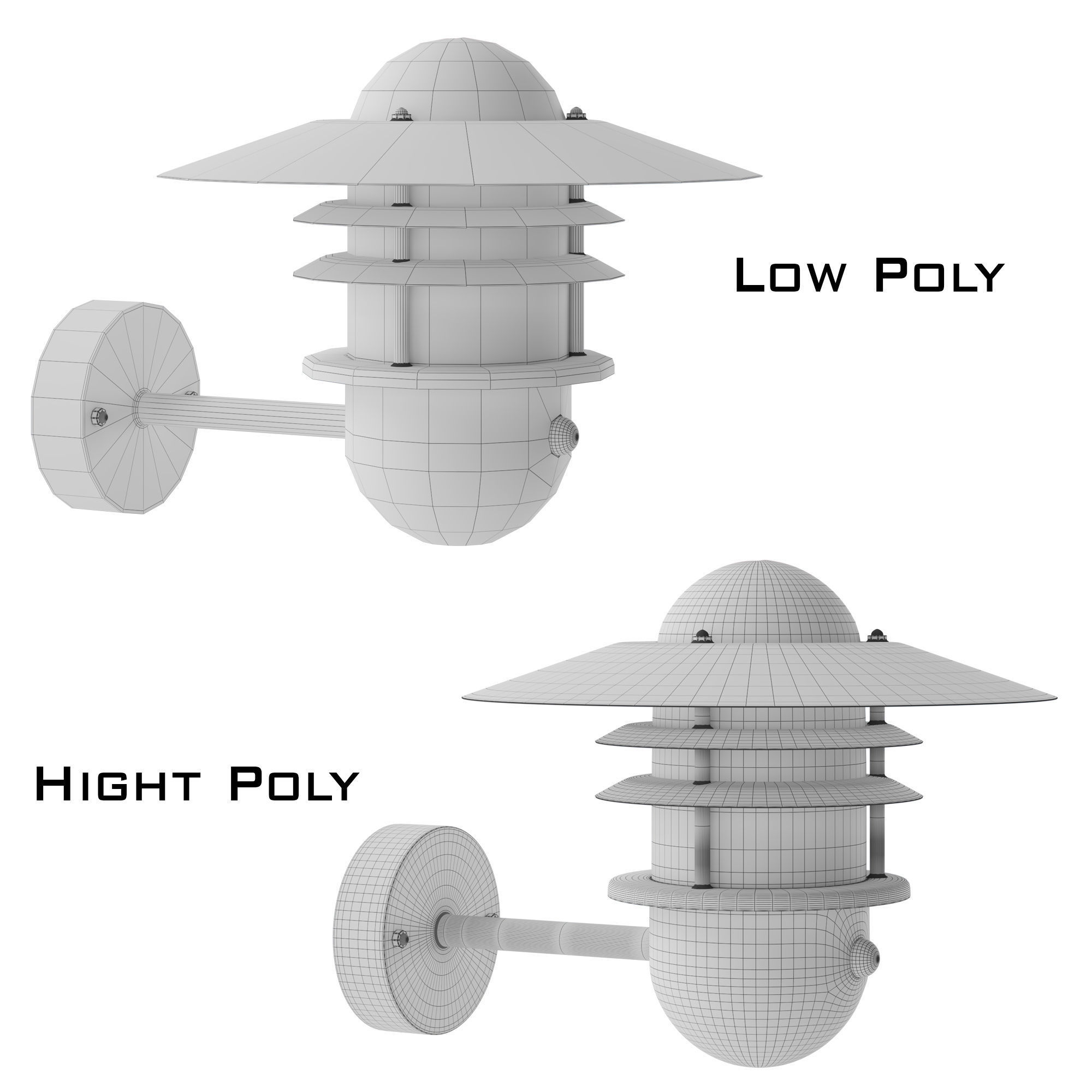 Nordlux - Agger Sensor Low-poly 3D model_3