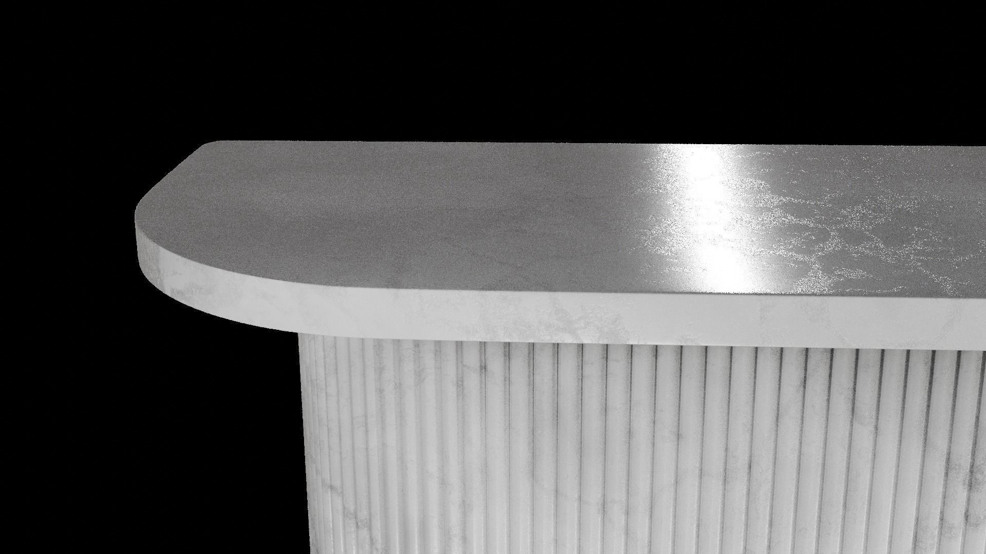 Marble Designer Table 04 with Mirror Low-poly 3D model_8