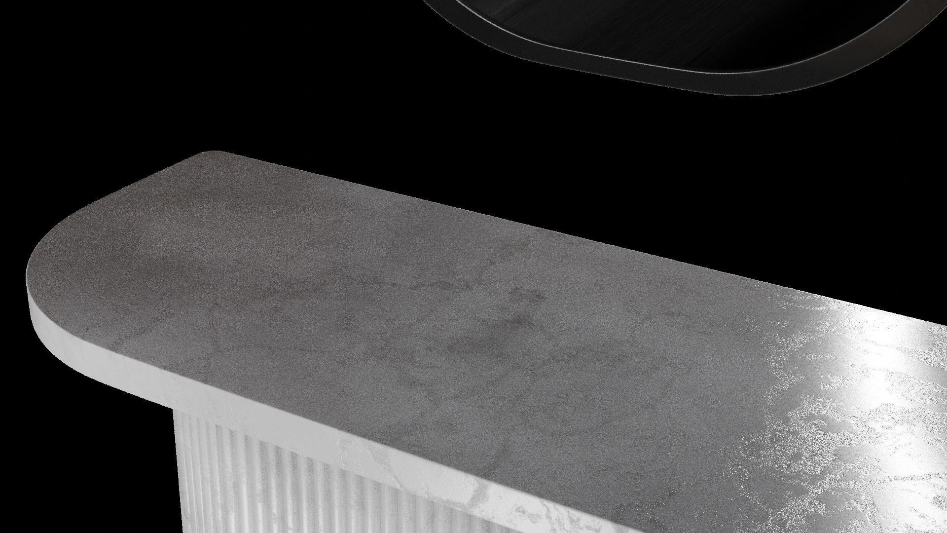 Marble Designer Table 04 with Mirror Low-poly 3D model_6