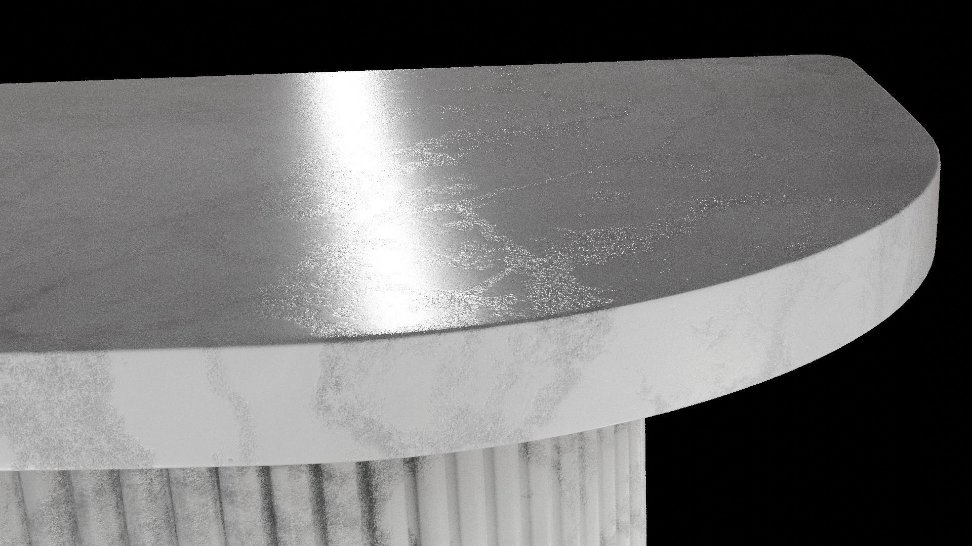 Marble Designer Table 04 with Mirror Low-poly 3D model_10