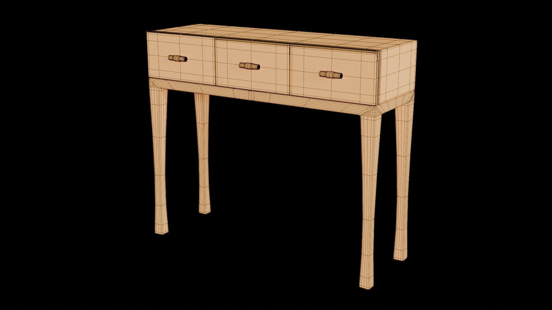 Designer Console Table 05 Low-poly 3D model_9